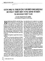 Giảm nhẹ và thích ứng biến đổi khí hậu để phát triển bền vững kinh tế biển và hải đảo Việt Nam