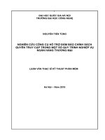 Nghiên cứu và xây dựng chatbot hỗ trợ người dùng trong lĩnh vực ngân hàng 