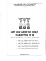 Ngân hàng câu hỏi trắc nghiệm hóa học đại cương vô cơ luyện thi THPT QG