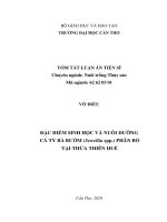 Đặc điểm sinh học và nuôi dưỡng cá tỳ bà bướm (sewellia spp ) phân bố tại thừa thiên huế tt 