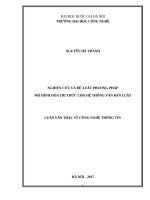 nghiên cứu và đề xuất phương pháp mô hình hóa tri thức cho hệ thống văn bản luật 