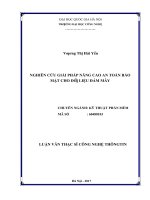 Nghiên cứu giải pháp nâng cao an toàn bảo mật cho dữ liệu đám mây 