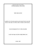 xây dựng khung quản trị dữ liệu trong việc quản lý dữ liệu của tổng công ty mạng lưới viettel 