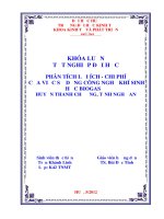 Khóa luận tốt nghiệp: Phân tích lợi ích – chi phí của việc sử dụng công nghệ khí sinh học biogas ở huyện thanh chương tỉnh nghệ an