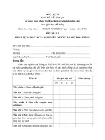 BIỂU MẪU 1 PHIẾU TỰ ĐÁNH GIÁ CỦA GIÁO VIÊN CƠ SỞ GIÁO DỤC PHỔ THÔNG.