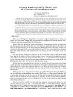 Kết quả nghiên cứu bước đầu vật liệu bê tông nhựa vữa xi măng tự chèn