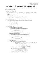 hướng dẫn pha chế hóa chất