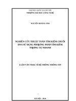 nghiên cứu thuật toán tìm kiếm chuỗi dna sử dụng phƣơng pháp tìm kiếm tƣơng tự nhanh luận 