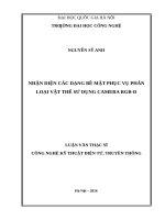 nhận diện các dạng bề mặt phục vụ phân loại vật thể sử dụng camera rgb d 