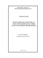 Luận văn thạc sĩ quản trị kinh doanh: Đánh giá hiệu quả kinh tế dự án năng lượng gió để sản xuất điện ở việt nam với phần mềm retscreen