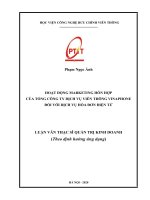 Hoạt động Marketing hỗn hợp của Tổng công ty Dịch vụ viễn thông Vinaphone đối với dịch vụ hóa đơn điện tử (Luận văn thạc sĩ)