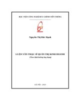 Sự hài lòng của khách hàng cá nhân đối với dịch vụ ngân hàng điện tử tại ngân hàng TMCP kỹ thương Việt nam Techcombank (Luận văn thạc sĩ)