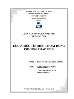 LỌC NHIỄU TÍN HIỆU THOẠI DÙNG PHƯƠNG PHÁP EMD - LUẬN VĂN ĐẠI HỌC BÁCH KHOA