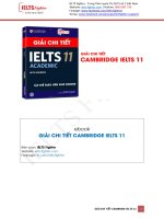 CAMBRIDGE IELTS 11 IELTS fighter   giải chi tiết