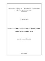 Nghiên cứu, phát triển kỹ thuật định vị trong nhà sử dụng tín hiệu Wi-Fi