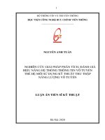 Nghiên cứu giải pháp phân tích, đánh giá hiệu năng hệ thống thông tin vô tuyến thế hệ mới sử dụng kỹ thuật thu thập năng lượng vô tuyến