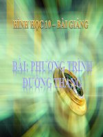 Hình học 10 – phương trình đường thẳng 