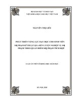 Phát triển năng lực dạy học cho sinh viên sư phạm kĩ thuật qua rèn luyện nghiệp vụ sư phạm theo quan điểm sư phạm tích hợp 