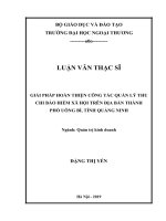 Giải pháp hoàn thiện công tác quản lý thu chi bảo hiểm xã hội trên địa bàn thành phố uông bí, tỉnh quảng ninh  