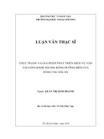 Thực trạng và giải pháp phát triển dịch vụ vận tải container nội địa bằng đường biển của hãng tàu hải an 