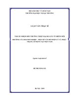 Trách nhiệm bồi thường thiệt hại do gây ô nhiễm môi trường của doanh nghiệp – một số vấn đề pháp lý và thực trạng áp dụng tại việt nam 