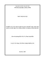 xây dựng khung quản trị dữ liệu trong việc quản lý dữ liệu của tổng công ty mạng lưới viettel 