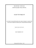 Các nhân tố ảnh hưởng đến lòng trung thành của nhân viên ngân hàng eximbank trên địa bàn thành phố hồ chí minh 