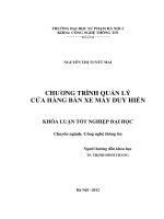 Luận Văn Chương trình quản lý cửa hàng bán xe máy Duy Hiến