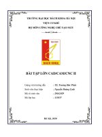 Bài tập lớn CADCAMCNC II, vẽ ấm siêu tốc, Đại học Bách Khoa Hà Nội