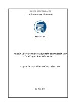 Nghiên cứu và ứng dụng học máy trong phân lớp lúa sử dụng ảnh viễn thám 
