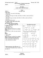 GIÁO ÁN LỚP 5 TUẦN 3 NĂM 2019  2020