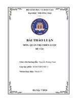thảo luận nhóm TMU nhận định về khả năng thành công của vinsmart với chiến lược cạnh tranh tại thị trường việt nam trong thời gian tới 