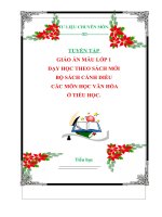 TUYỂN TẬP  GIÁO ÁN MẪU LỚP 1  DẠY HỌC THEO SÁCH MỚI  BỘ SÁCH CÁNH DIỀU  CÁC MÔN HỌC VĂN HÓA Ở TIỂU HỌC.