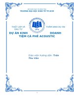 dự án kinh doanh tiệm cà phê acoustic