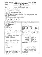 GIÁO ÁN  LỚP 5 -TUẦN 4 NĂM HỌC 2019  2020 CHUẨN KTKN