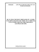 ĐỀ ÁN TỔNG THỂ PHÁT TRIỂN KINH TẾ - XÃ HỘI VÙNG ĐỒNG BÀO DÂN TỘC THIỂU SỐ VÀ MIỀN NÚI, VÙNG CÓ ĐIỀU KIỆN ĐẶC BIỆT KHÓ KHĂN GIAI ĐOẠN 2021-2030