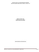 CHUẨN ĐẦU RA TRÌNH ĐỘ ĐẠI HỌC(Trường Đại học KHXH&NV)
