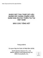 KHẢO SÁT THU THẬP DỮ LIỆU NHẰM XÂY DỰNG CHIẾN LƯỢC GIẢM NHẸ RỦI RO THIÊN TAI TẠI VIỆT NAM