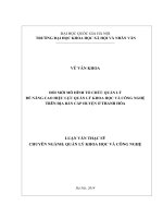 ĐỔI MỚI MÔ HÌNH TỔ CHỨC QUẢN LÝ ĐỂ NÂNG CAO HIỆU LỰC QUẢN LÝ KHOA HỌC VÀ CÔNG NGHỆ TRÊN ĐỊA BÀN CẤP HUYỆN Ở THANH HÓA. LUẬN VĂN THẠC SỸ