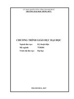 CHƯƠNG TRÌNH GIÁO DỤC ĐẠI HỌC Ngành đào tạo: Kỹ thuật điện