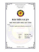 Tiểu luận kiến trúc máy tính: Tìm hiểu và nghiên cứu hệ thống bus trong máy tính