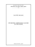 Về Phương Trình Hàm Cauchy Và Ứng Dụng