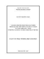 Vận Dụng Phương Pháp Thảo Luận Nhóm Trong Dạy Học Môn Những Nguyên Lý Cơ Bản Của Chủ Nghĩa Mác