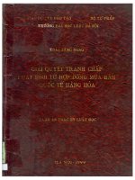 Giải quyết tranh chấp phát sinh từ hợp đồng mua bán hàng hoá quốc tế  