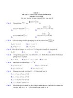 Đề thi thử tốt nghiệp THPT môn Toán (có đáp án) Mã số 04
