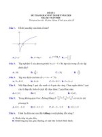 Đề thi thử tốt nghiệp THPT môn Toán (có đáp án)  Mã số 02