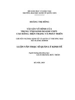 Luận văn thạc sỹ - Tài sản vô hình của Trung tâm kinh doanh VNPT- Cao Bằng: hiện trạng và phát triển