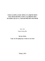 Chất lượng cuộc sống của bệnh nhân đái tháo đường type 2