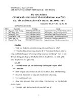 Bai thu hoach  SINH HOẠT TỔ CHUYÊN MÔN VÀ CÔNG TÁC BỒI DƯỠNG GIÁO VIÊN TRONG TRƯỜNG THPT