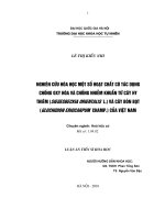 Nghiên Cứu Hoá Học Một Số Hoạt Chất Có Tác Dụng Chống Oxy Hoá Và Chống Nhiễm Khuẩn Từ Cây Hy Thiêm